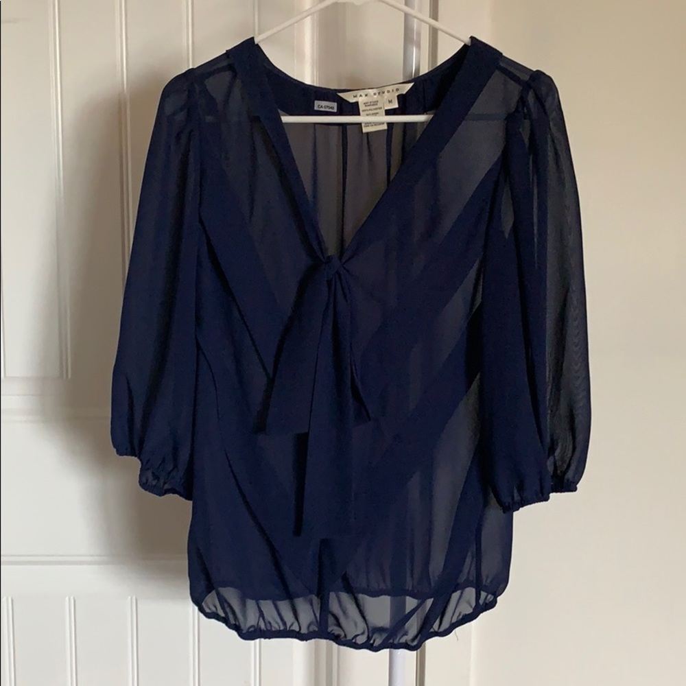 3/$20 Navy Blouse M